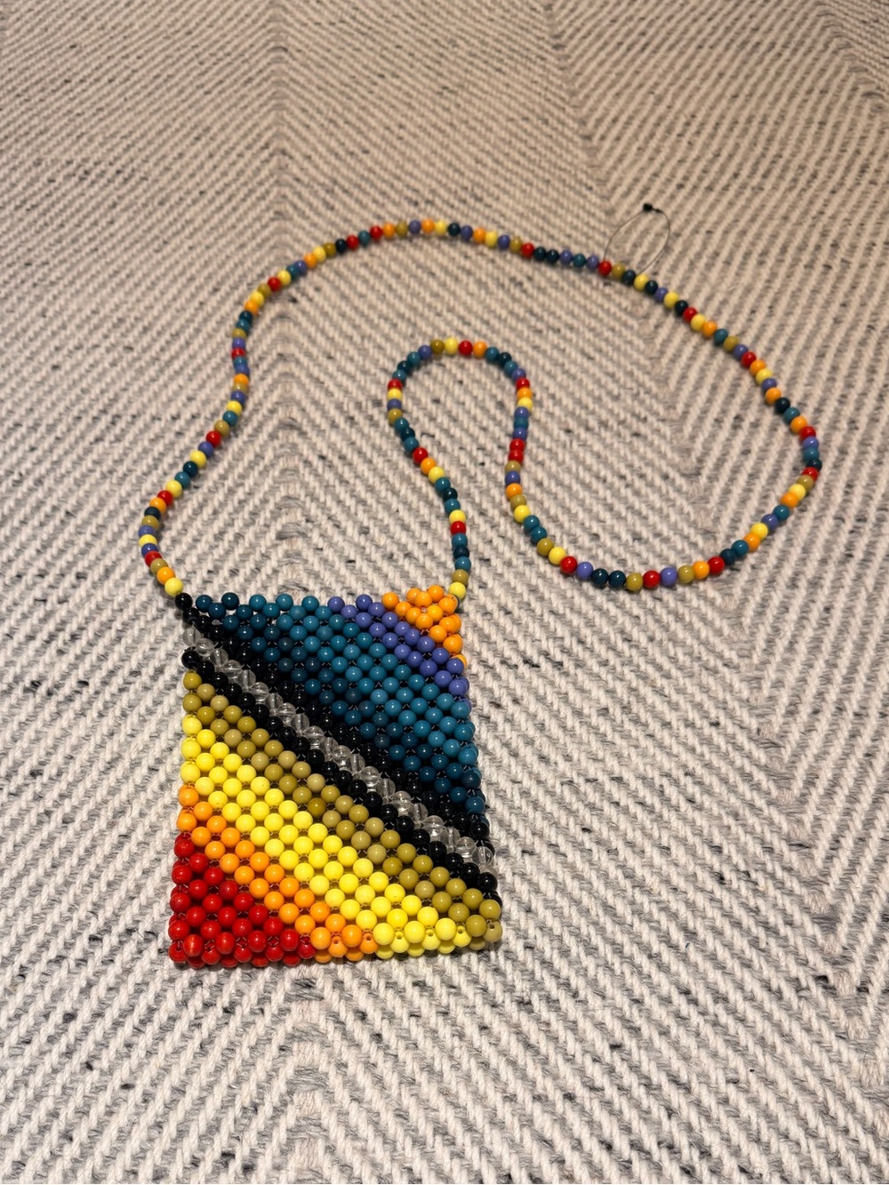 Free People Rainbow Beaded Bag